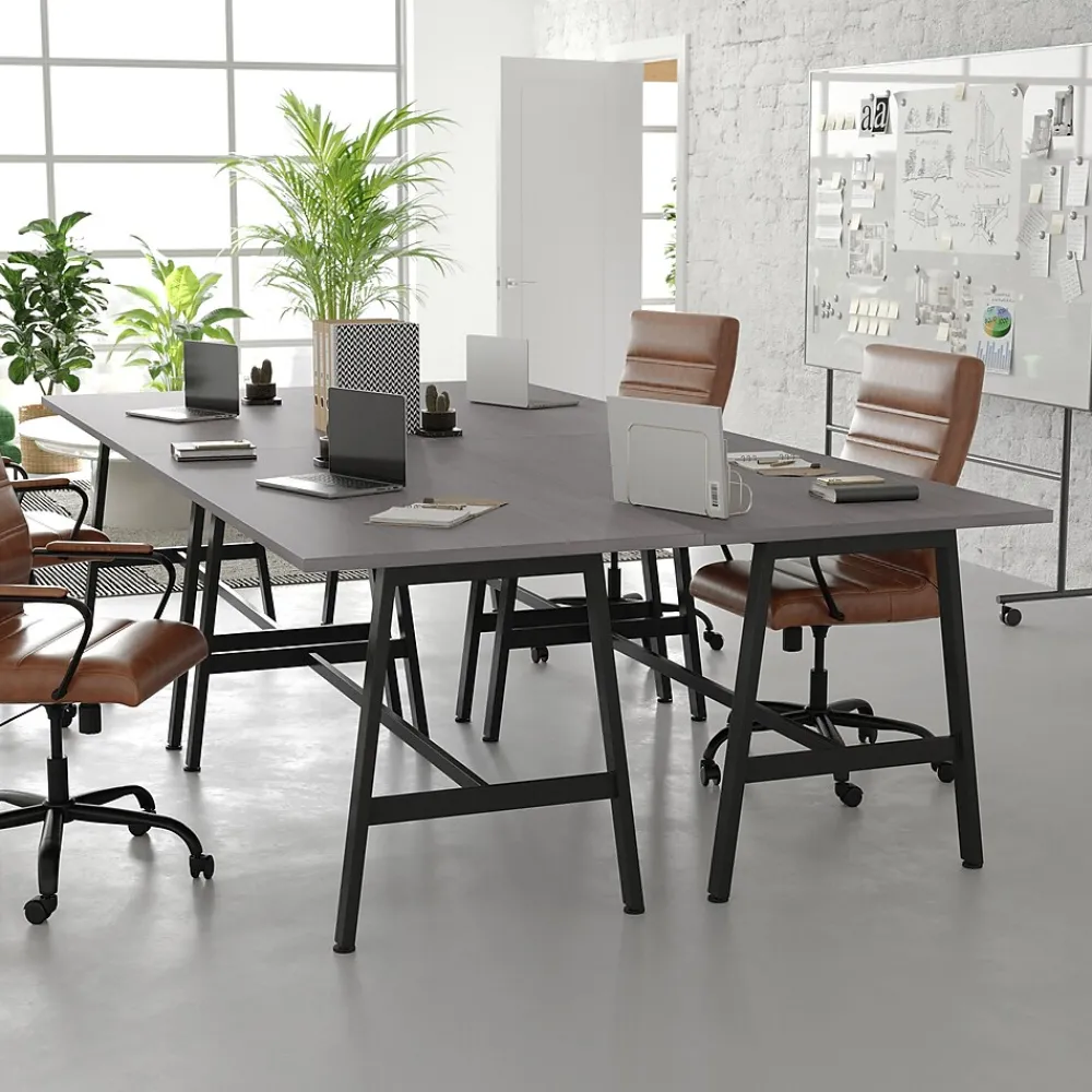 Conference Room Tables*Flash Furniture Redmond 60"W x 30"D Conference Table, Laminate, Gray Oak (MTM6030LTGRYABF)
