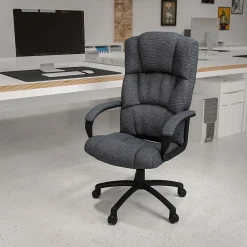 Office Chairs*Flash Furniture Rochelle Fabric Swivel High Back Executive Office Chair, Gray (BT9022BK)