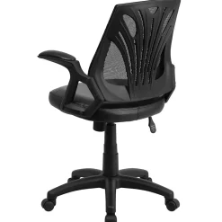 Office Chairs*Flash Furniture Sam Ergonomic LeatherSoft/Mesh Swivel Mid-Back Task Office Chair, Black (GOWY82LEA)