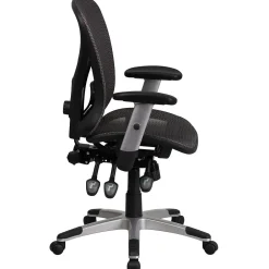 Office Chairs*Flash Furniture Sam Ergonomic Mesh Swivel Mid-Back Multifunction Executive Office Chair, Transparent Gray (GOWY1363)