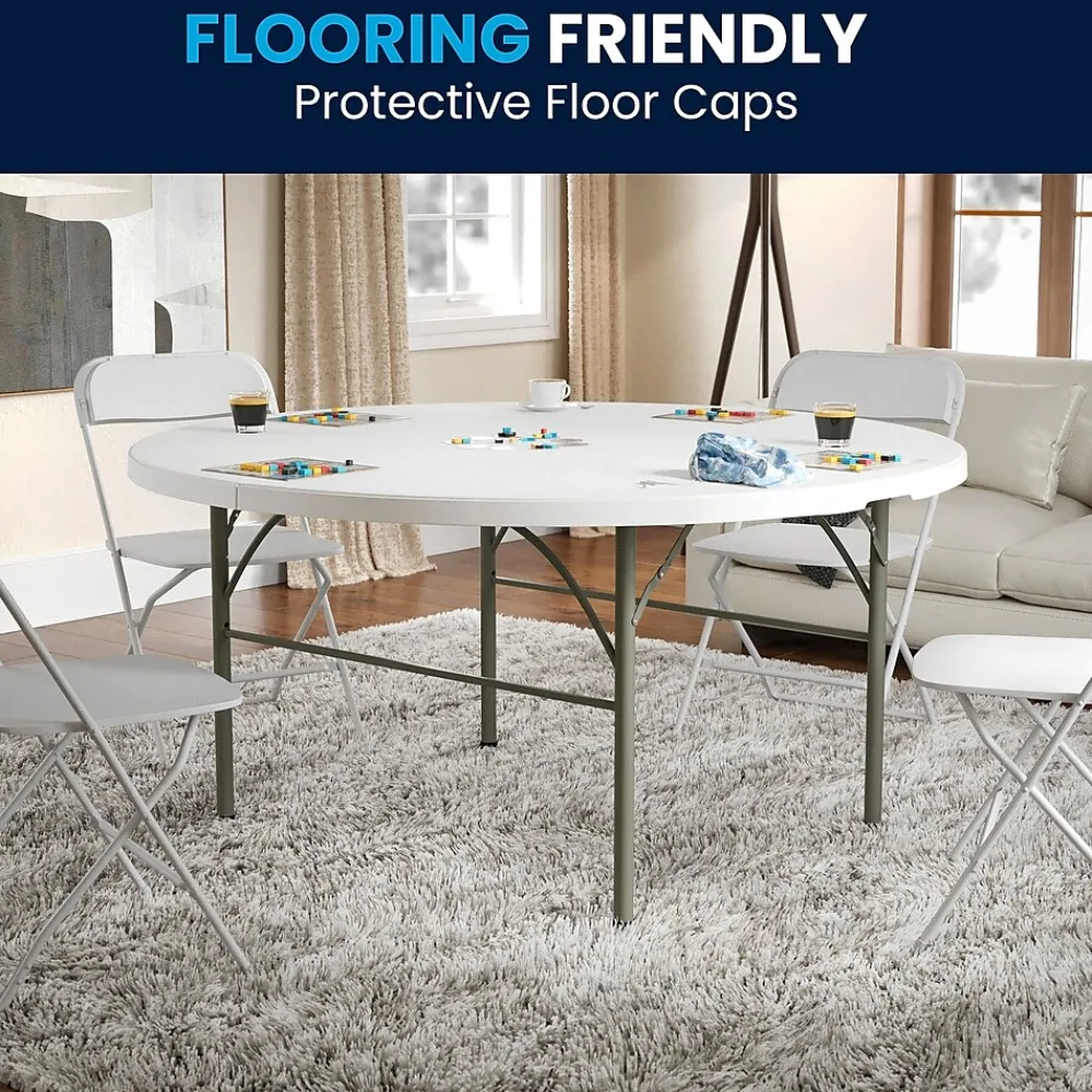 Folding Tables*Flash Furniture Scarborough Folding Table, 60.5" x 60.5", White (DAD154Z)