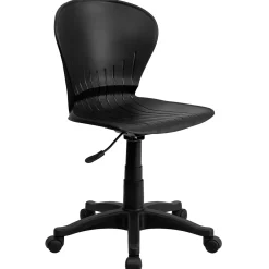 Office Chairs*Flash Furniture Sorho Armless Plastic Swivel Mid-Back Task Office Chair, Black (RUTA103BK)
