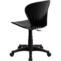 Office Chairs*Flash Furniture Sorho Armless Plastic Swivel Mid-Back Task Office Chair, Black (RUTA103BK)