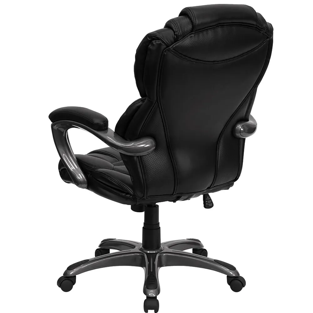 Office Chairs*Flash Furniture Stella Ergonomic LeatherSoft Swivel High Back Executive Office Chair, Black (GO901BK)