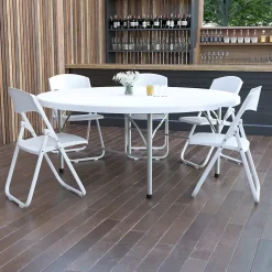 Folding Tables*Flash Furniture Stonewall Folding Table, 71" x 71", Granite White (DAD183RZ)