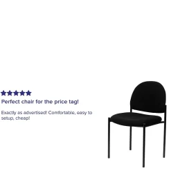 Folding & Stacking*Flash Furniture Tania Fabric Stackable Side Reception Chair, Black (BT5151BK)