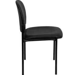 Folding & Stacking*Flash Furniture Tania Vinyl Stackable Side Reception Chair, Black (BT5151VINYL)