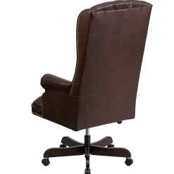 Office Chairs*Flash Furniture Turner Ergonomic LeatherSoft Swivel High Back Fully Tufted Executive Office Chair, Brown (CI360BRN)