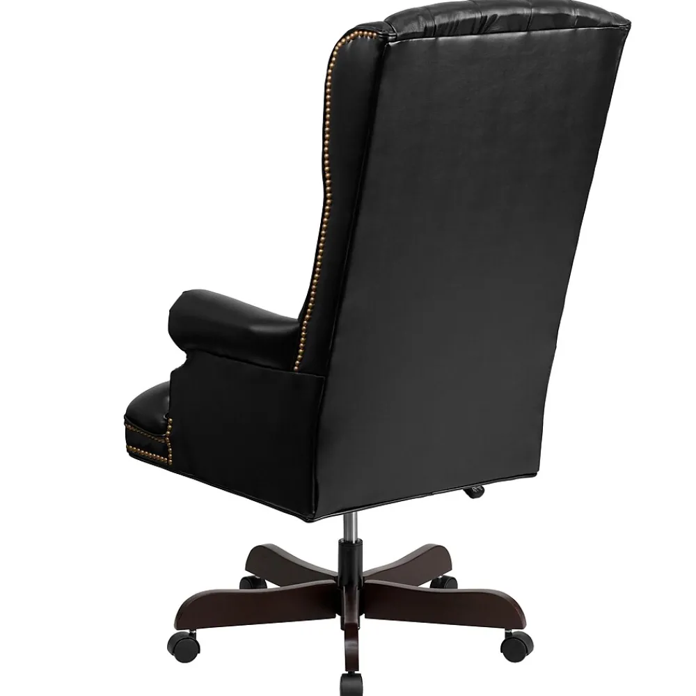 Office Chairs*Flash Furniture Turner Ergonomic LeatherSoft Swivel High Back Fully Tufted Executive Office Chair, Black (CI360BK)