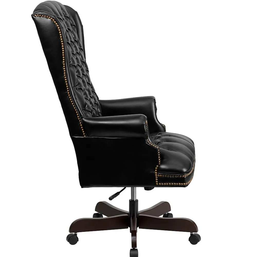 Office Chairs*Flash Furniture Turner Ergonomic LeatherSoft Swivel High Back Fully Tufted Executive Office Chair, Black (CI360BK)