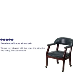 Office Chairs*Flash Furniture Vinyl Mid Back Luxurious Conference Chair With Casters, Blue