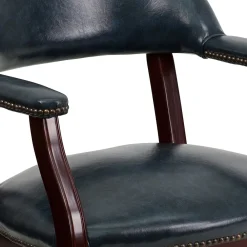 Office Chairs*Flash Furniture Vinyl Mid Back Luxurious Conference Chair With Casters, Blue