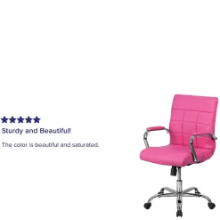 Office Chairs*Flash Furniture Vivian Vinyl Swivel Mid-Back Executive Office Chair, Pink (GO2240PK)