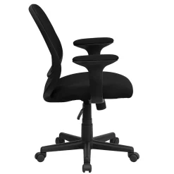 Office Chairs*Flash Furniture Y-GO Office Ergonomic Mesh Swivel Mid-Back Task Office Chair, Black (GOWY05A)