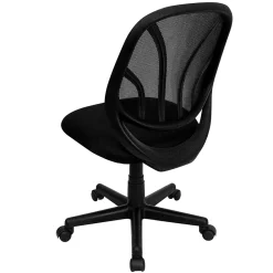 Office Chairs*Flash Furniture Y-GO Office Armless Ergonomic Mesh Swivel Mid-Back Task Office Chair, Black (GOWY05)