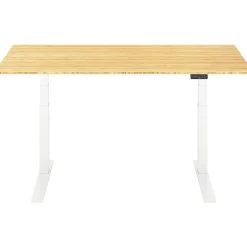 Standing Desks*FlexiSpot E7 Pro 72"W Electric Adjustable Standing Desk, (E7WPRO7230-LBZB) Bamboo/White
