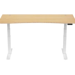 Standing Desks*FlexiSpot E7 72"W Electric Adjustable Bamboo Top Standing Desk, White (E7WCR7230LBZB)