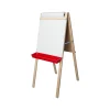 Dry Erase*Flipside Child's Deluxe Double Dry-/Wet-Erase Easel, 44", Wood/White/Green/Red, Assorted Materials (17237)