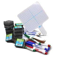 Dry Erase*Flipside Dry-Erase Graphing Paddle, Pen, and Eraser Class Pack, 36/Set (19125)