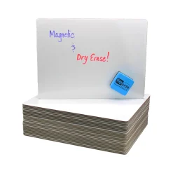 Dry Erase*Flipside Magnetic Mobile Dry-Erase Whiteboard, 0.75' x 1', 24/Pack (12477)