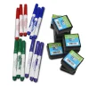 Markers|Flipside Markers with Erasers, Fine Point, Assorted Colors, 12/Carton (19273)