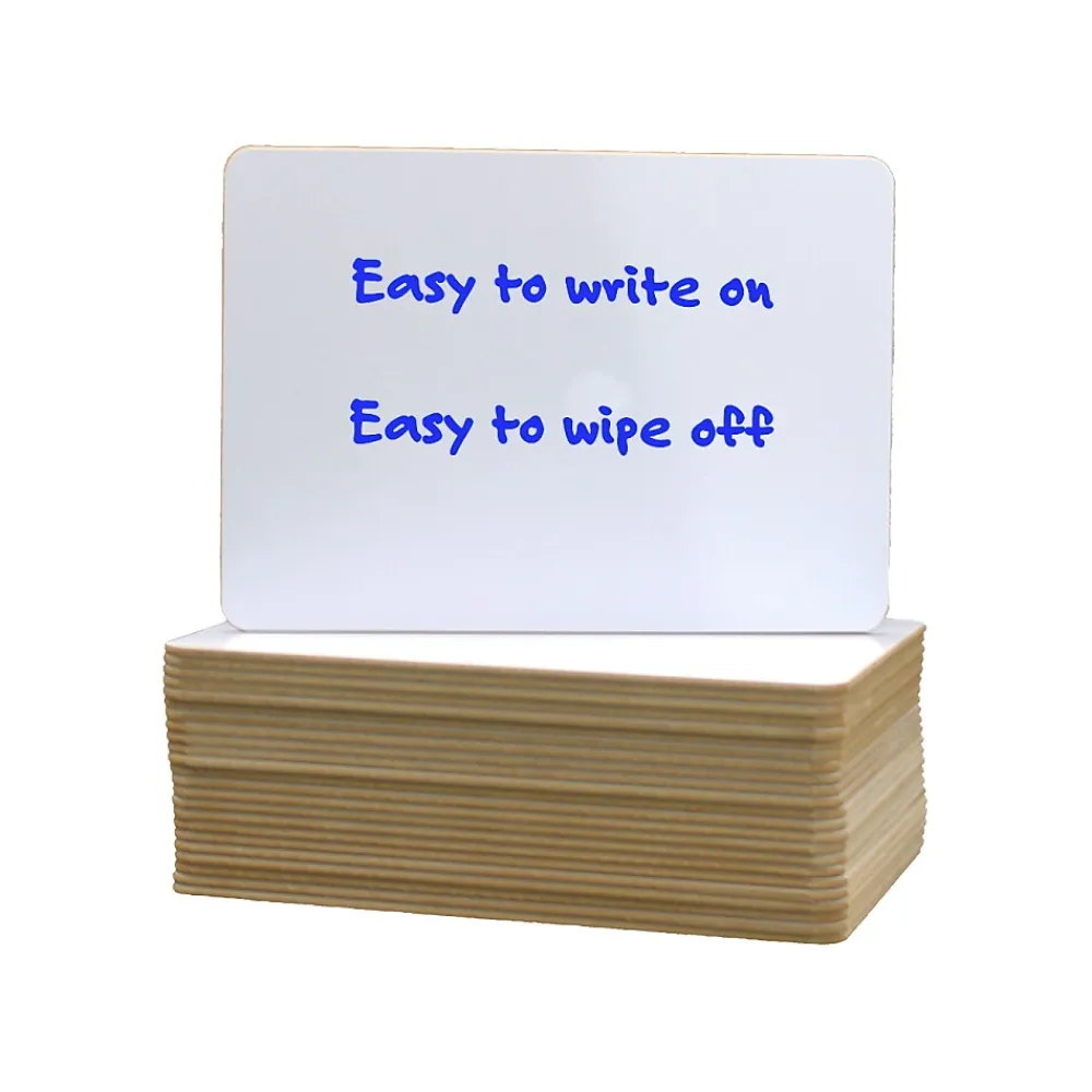 Dry Erase*Flipside 24-Piece White Dry-Erase Board Set, Mobile, 9.5" x 12", Multi-Grade (12064)