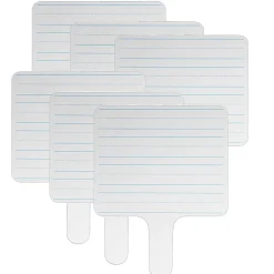 Dry Erase*Flipside Products Two-sided Rectangular, Lined/Blank Dry Erase Writing Paddle, 7.75" x 10", Pack of 6 (FLP18002-6)