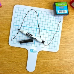 Dry Erase*Flipside Two Sided Rectangular Dry Erase Whiteboard Set, 7.75