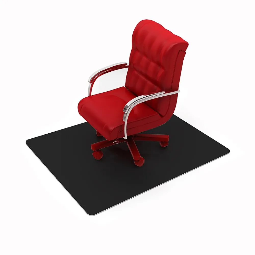 Chair Mats*Floortex Advantagemat Chair Mat , 29.5" x 47", Designed for Low-Pile Carpet, Black Vinyl (FC113047LEBV)