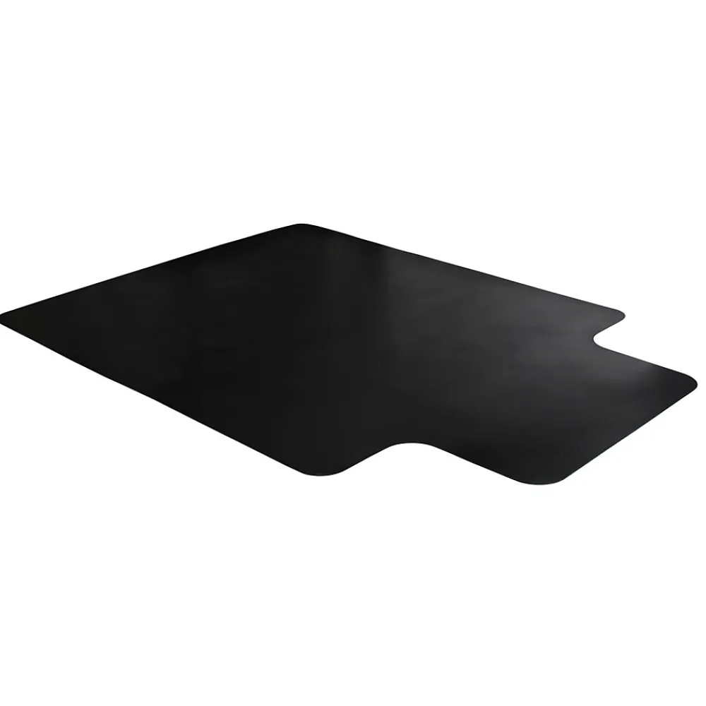 Chair Mats*Floortex Advantagemat Hard Floor Chair Mat with Lip, 45" x 53", Black Vinyl (FR124553HLBV)