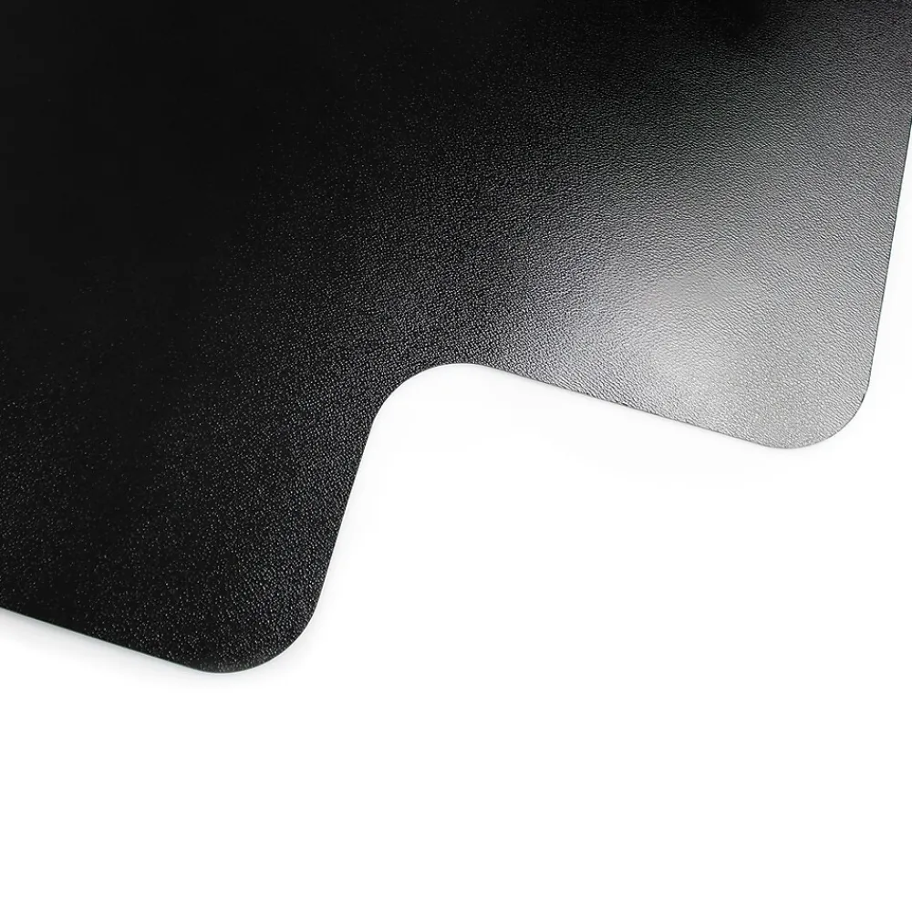 Chair Mats*Floortex Advantagemat Hard Floor Chair Mat with Lip, 45" x 53", Black Vinyl (FR124553HLBV)