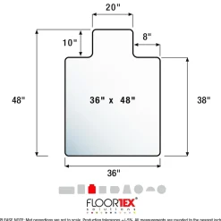 Chair Mats*Floortex Computex Advantagemat Carpet Chair Mat with Lip, 36