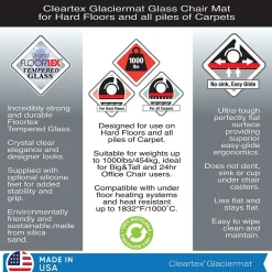 Chair Mats*Floortex Glaciermat Carpet & Hard Floor Chair Mat, 36
