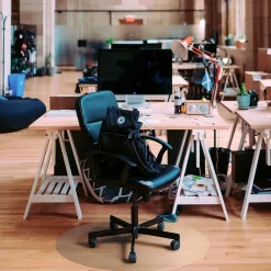 Chair Mats*Floortex Ultimat Floor Mat, 36" Diameter, Designed for Medium-Pile Carpet, Clear Polycarbonate (129020RR)