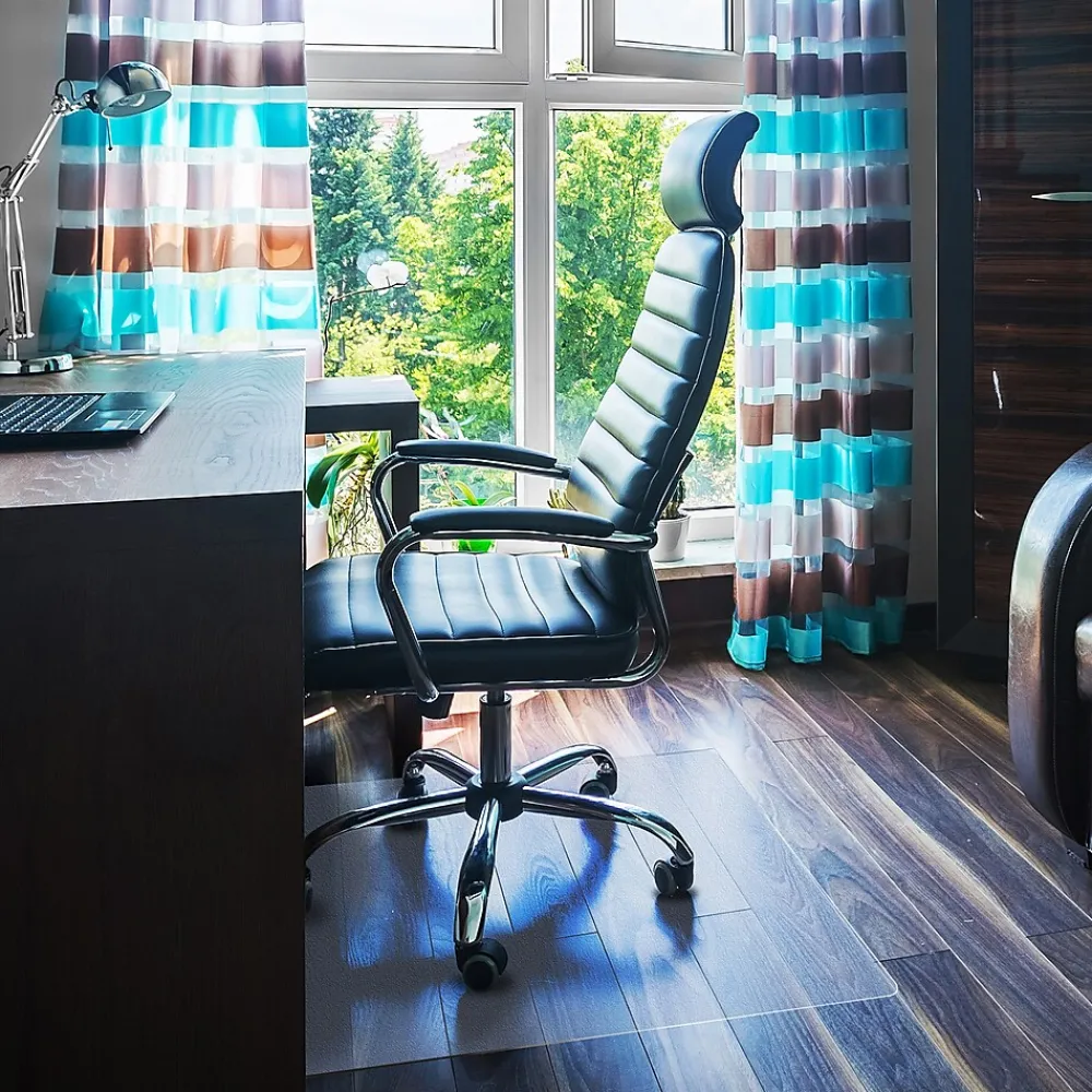Chair Mats*Floortex Valuemat Plus Hard Floor Chair Mat, 30" x 48", Clear Polycarbonate (FC127515ER)