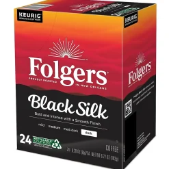 Folgers Black Silk Coffee Keurig® K-Cup® Pods, Dark Roast, 24/Box (6662)