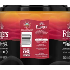 Folgers Black Silk Ground Coffee, Dark Roast, 22.6 oz. (02054)