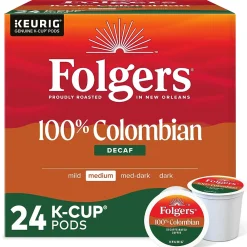 Folgers Colombian Decaf Coffee Keurig® K-Cup® Pods, Medium Roast, 24/Box (5000053359)