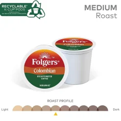 Folgers Colombian Decaf Coffee Keurig® K-Cup® Pods, Medium Roast, 24/Box (5000053359)