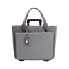 Florence Faux Leather Tote Bag, Gray (FLORLRT-03)<Francine Collection Outlet