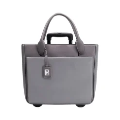 Florence Faux Leather Tote Bag, Gray (FLORLRT-03)<Francine Collection Outlet