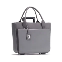 Florence Faux Leather Tote Bag, Gray (FLORLRT-03)<Francine Collection Outlet