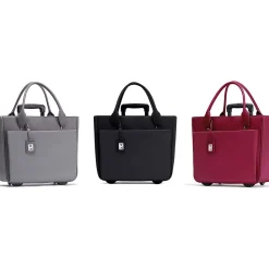 Florence Faux Leather Tote Bag, Gray (FLORLRT-03)<Francine Collection Outlet