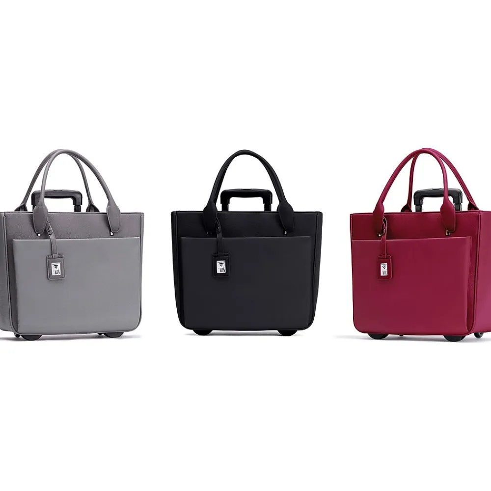 Florence Faux Leather Tote Bag, Gray (FLORLRT-03)<Francine Collection Outlet