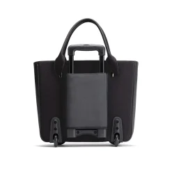 Florence Faux Leather Tote Bag, Black (FLORLRT-01)<Francine Collection Outlet