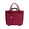 Florence Faux Leather Tote Bag, Burgundy (FLORLRT-02)<Francine Collection Sale