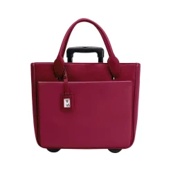 Florence Faux Leather Tote Bag, Burgundy (FLORLRT-02)<Francine Collection Sale