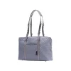 No. 5 Classic Gray Quilted Nylon Laptop Tote (FFTGYNO5)<Francine Collection Online