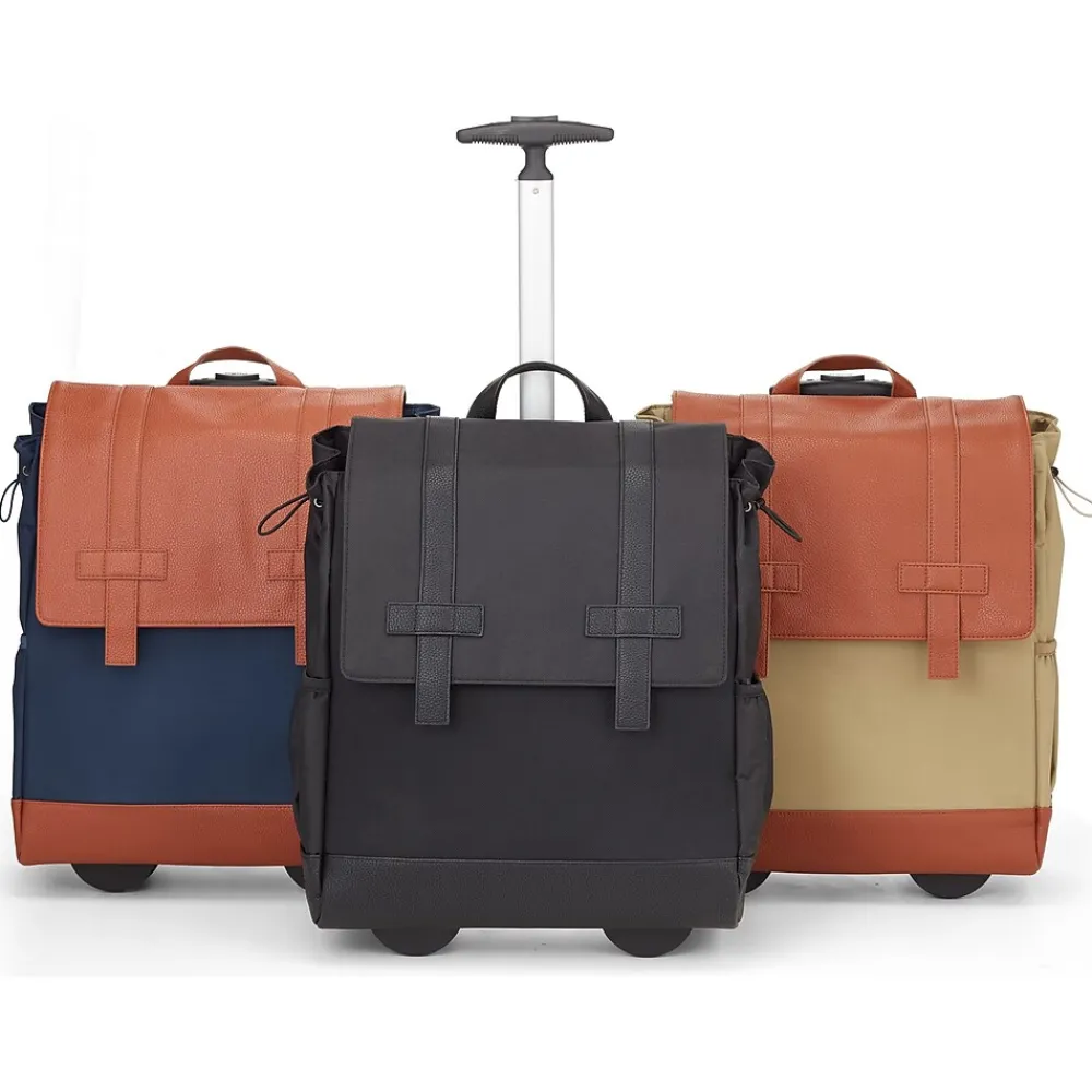 Francine Collection Wheels Up Laptop Backpack, Black (BKBUDGRL_SM)