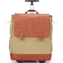 Francine Collection s 15" Laptop Rolling Wheels Up Backpack, Tan (BKBUDGRL_SM-OLI)